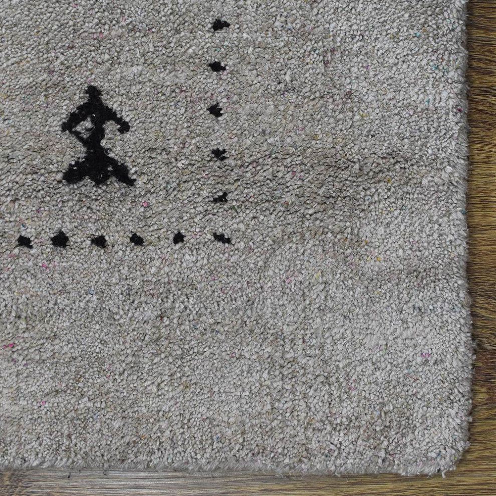 HAND KNOTTED LOOM SILK ECO-FRIENDLY AREA RUG-8'x10',Rectangle,Beige,Contemporary