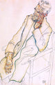 Egon Schiele Portrait of Johann Harms - 18" x 27" Premium Canvas Print