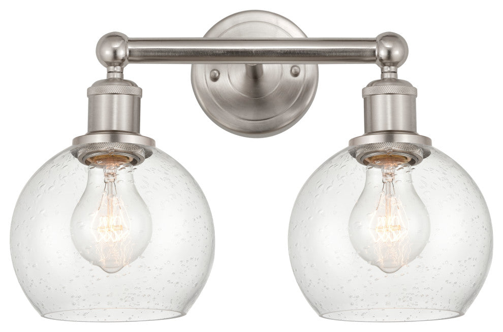 Innovations 616-2W-SN-G124-6 2 Light Bath Vanity Light, Brushed Satin Nickel