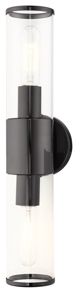 Black Chrome Nautical, Contemporary, Urban, Industrial Vanity Sconce