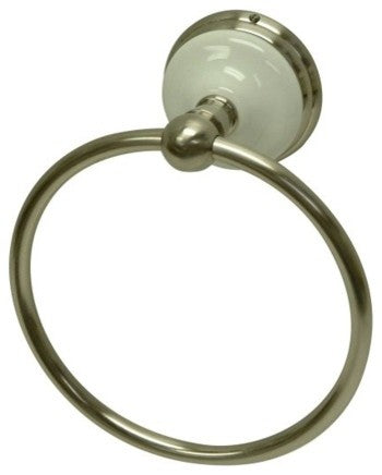 Kingston Brass Towel Ring, Brushed Nickel