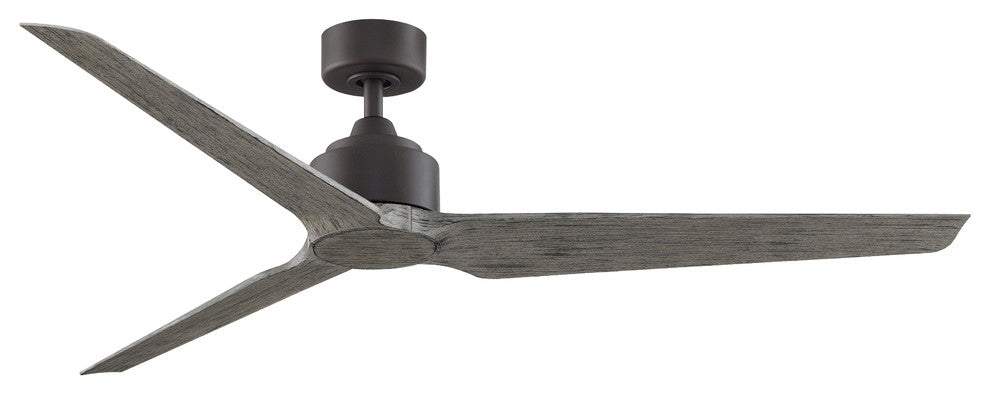 Fanimation TriAire Custom Ceiling Fan Matte Greige/Weathered Wood, 64"