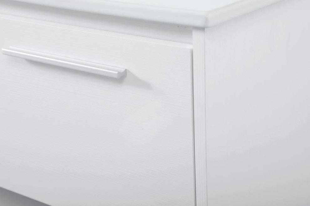 48" Single Bathroom Floating Vanity, White