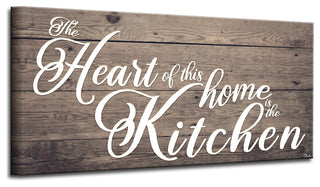 Where the Heart is Wrapped Canvas Kitchen Wall Art
