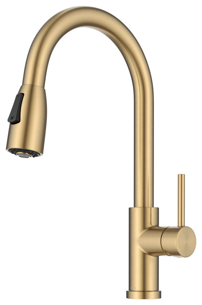 KRAUS Coda 2-Function 1-Handle Pull Down Kitchen Faucet Brushed Brass