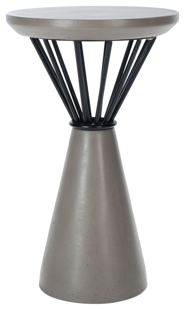 Safavieh Akiko Concrete Accent Table Dark, Grey