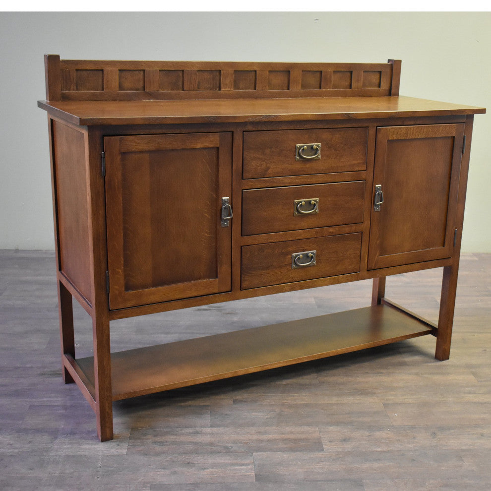 Mission Turner Sideboard With 3 Drawers and 2 Doors Walnut