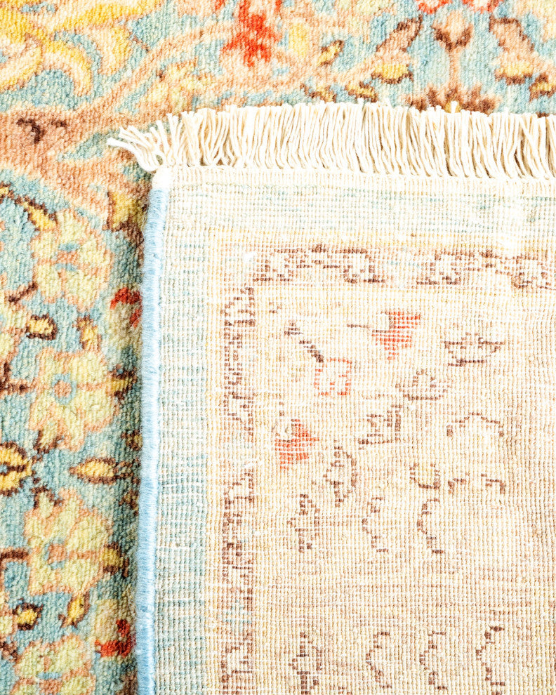 Mogul, One-of-a-Kind Hand-Knotted Area Rug Light Blue, 2'7"x13'7"