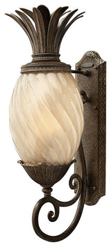 Plantation Medium Outdoor Wall Sconce, Pearl Bronze