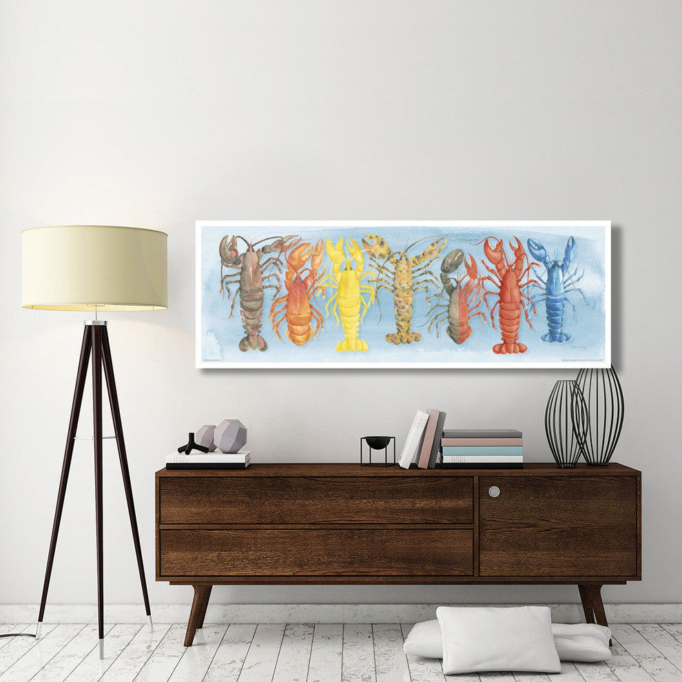 "A Rare Catch Red Lobster" Digital Paper Print by Elyse DeNeige, 74"x26"