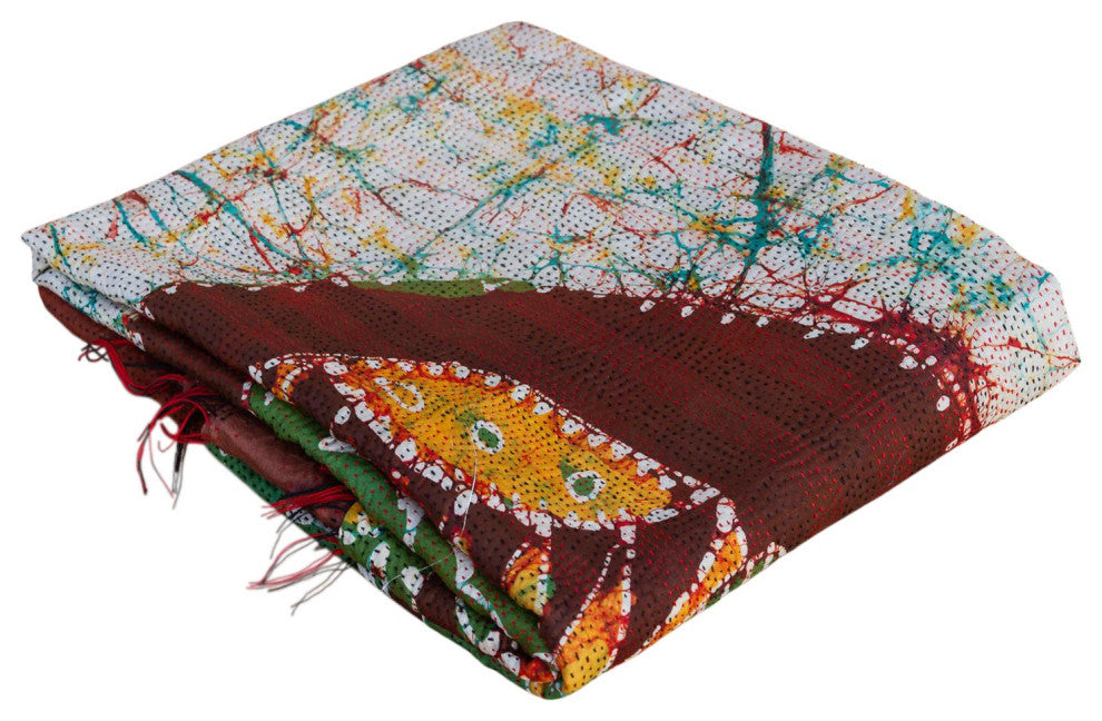 Tribal Silk Kantha Scarf