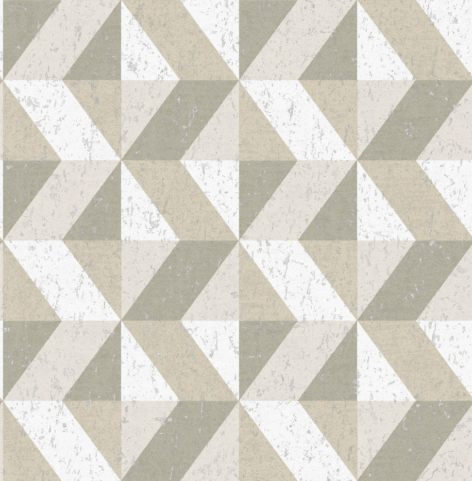 Cerium Neutral Concrete Geometric Wallpaper Bolt