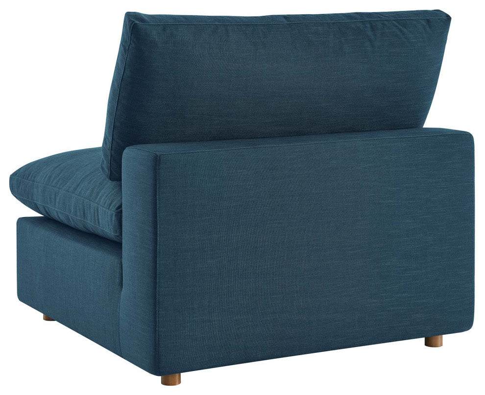 Modular Sectional Deep Sofa Set, Azure Navy Blue, Fabric, Modern, Hospitality