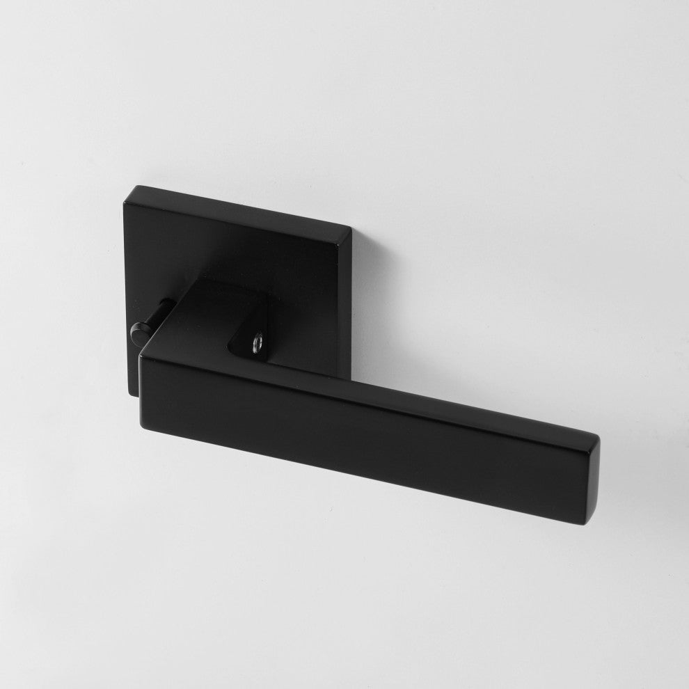 Modern Heavy Duty Designer Interior Door Lever - Allen Collection, Matte Black, Privacy Right Hand