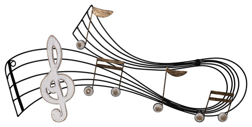 Metal Flowing Musical Bars D"cor Piece