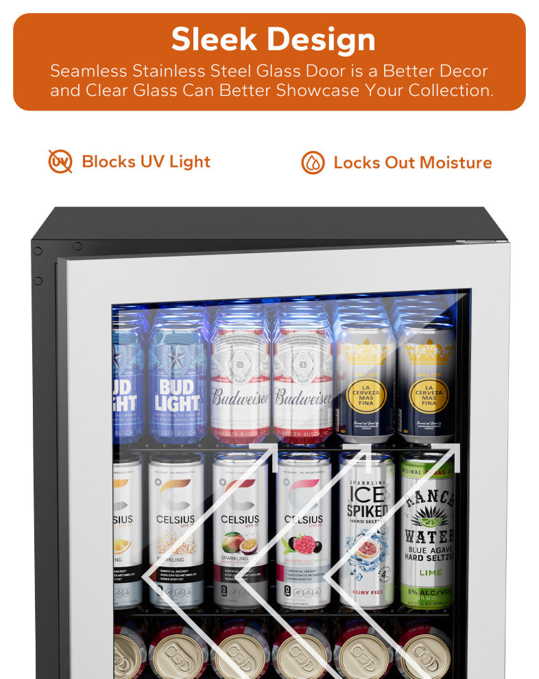 Ca''Lefort Beverage Refrigerator Cooler 140 Cans Mini Fridge
