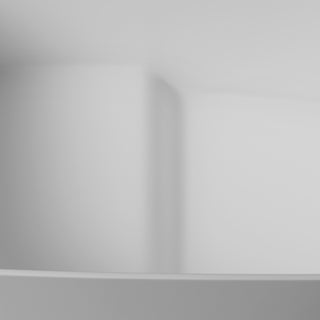 51 Inch Solid Surface Freestanding Soaking Bathtub in White with Drain