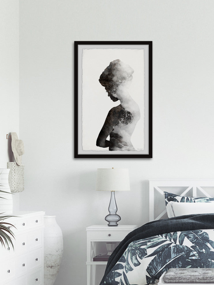"The Silent Waves" Framed Painting Print, 12x18