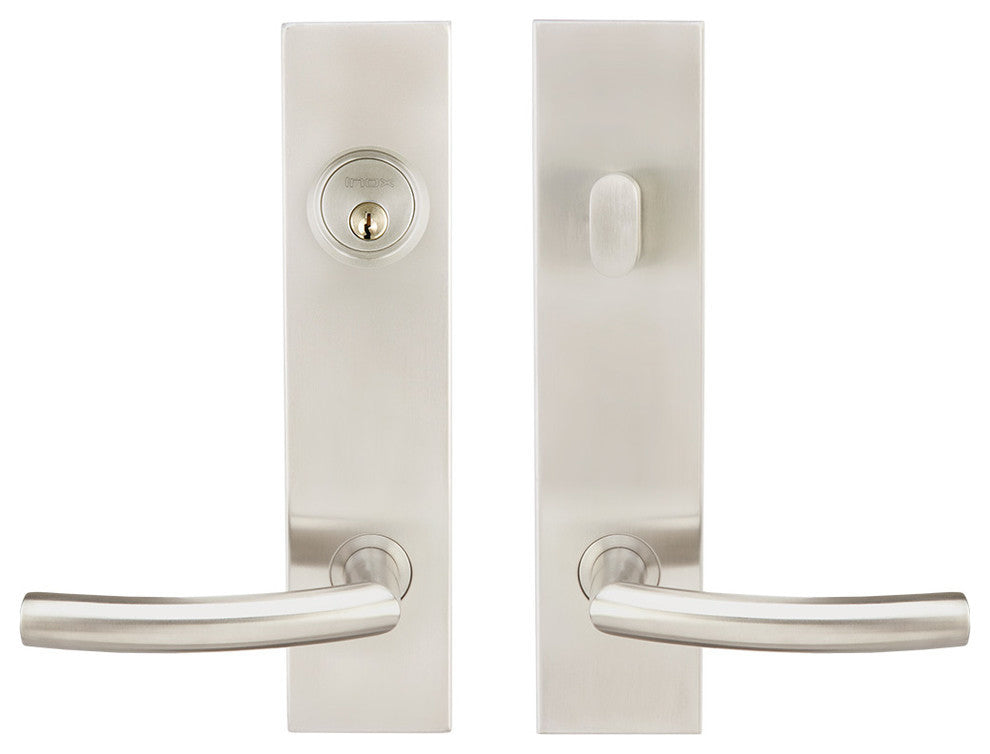 Oslo Lever, Tubular Entry, Single Cylinder, Left Hand, LH, Satin Stainless Steel