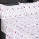 Zahra 100% Cotton Printed Sateen Bed Sheet Set, California King