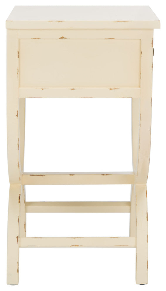 Safavieh Maxine Accent Table w/ Storage Drawer, Cream