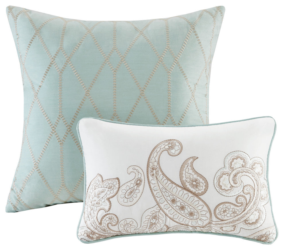 Madison Park Percale Printed 5-Piece Comforter Set, Full/Queen