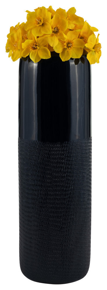 Ceramic Grooved Vase - Thumbnail 2