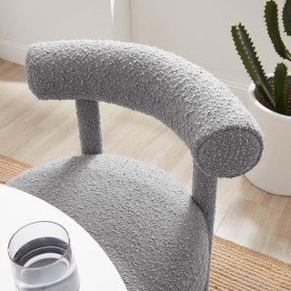 Toulouse Boucle Fabric Dining Chair - Light Gray