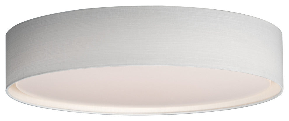 Maxim 10227 Prime 25"W LED Flush Mount Drum Ceiling Fixture - White Linen