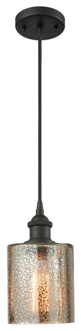 Cobbleskill 1-Light LED Mini Pendant, Oil Rubbed Bronze, Glass: Mercury