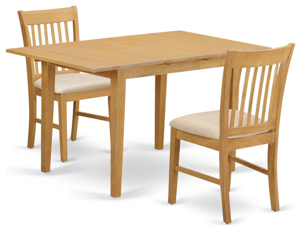3 Pc Kitchen Nook Dining Set - Small Kitchen Table And 2 Kitchen Dining Chairs