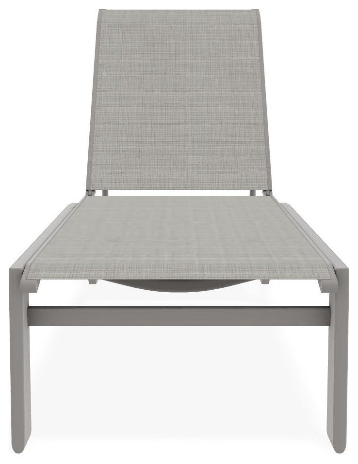 Kendall Sling Stackable Outdoor Chaise Lounge, Deacon/Warm Gray