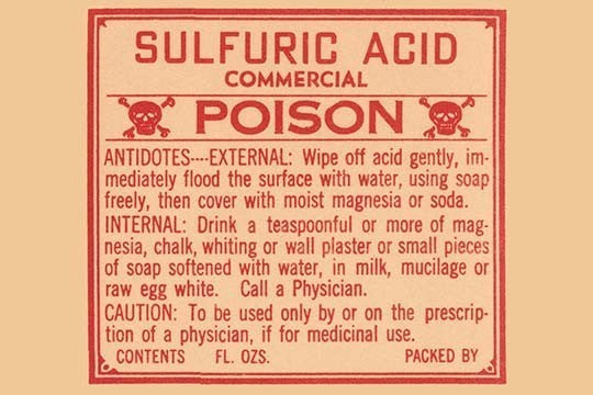 Sulfuric Acid - Gallery Wrapped Canvas Art 28" x 42"