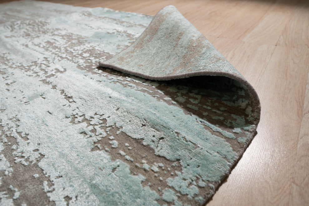 SILVER Contemporary Abstract Galaxy Area Rug