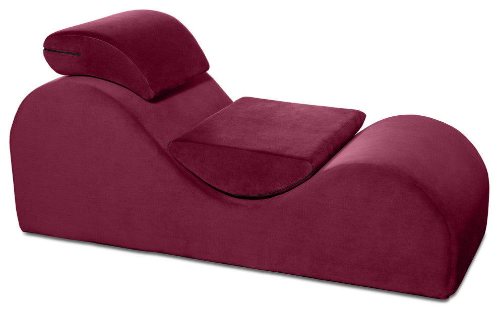 Avana Luvu Lounger-Chaise Lounge for Yoga, Exercise & More, Merlot