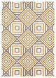 Linon Geo Ranlyn Hand Tufted Microfiber Polyester 8'x10' Rug in Ivory