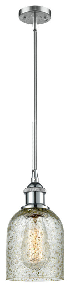 1-Light Caledonia 5" Pendant, Polished Chrome, Shade: Mica