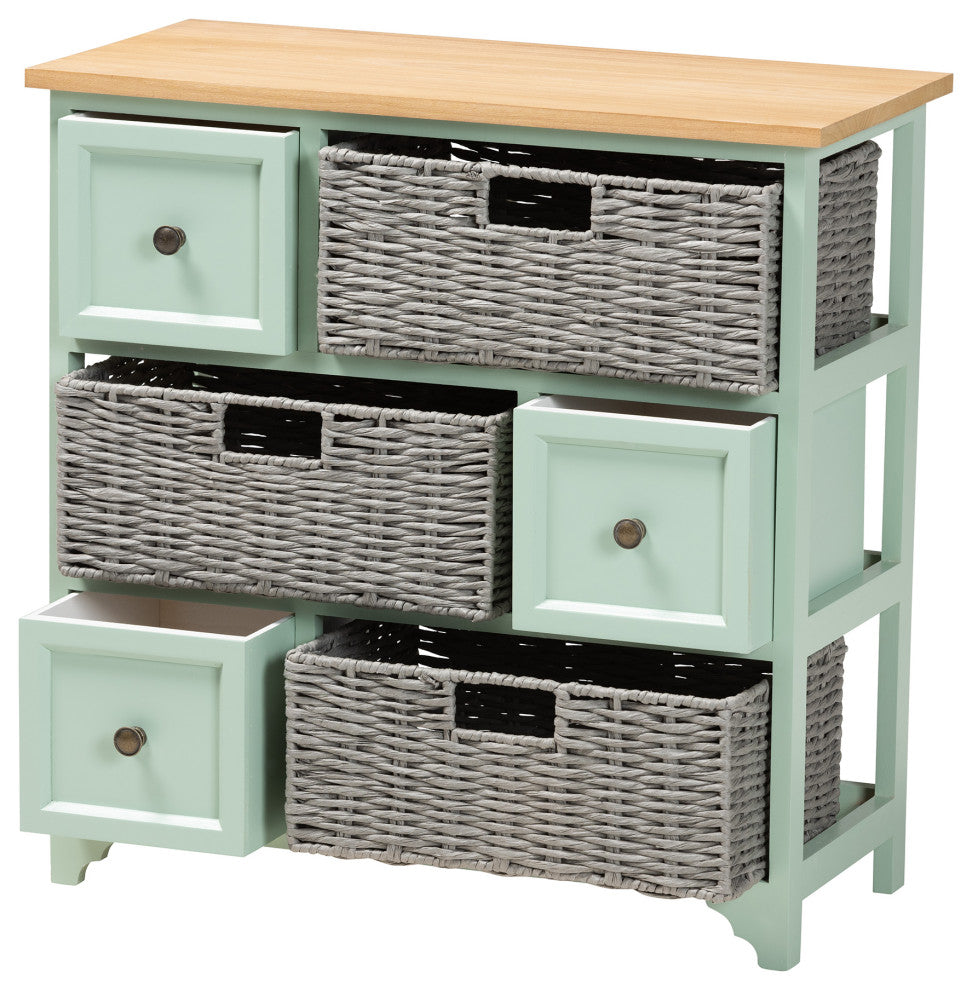 Miette Two-Tone 3-Drawer Storage Unit With Baskets
