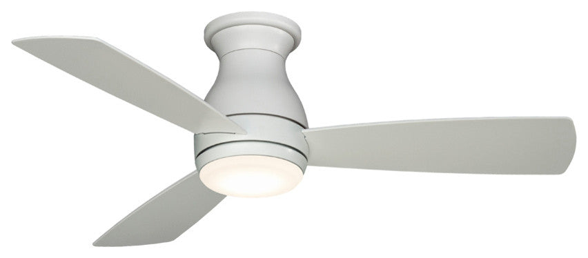 Hugh 44" Fan, Matte White With LED Light Kit