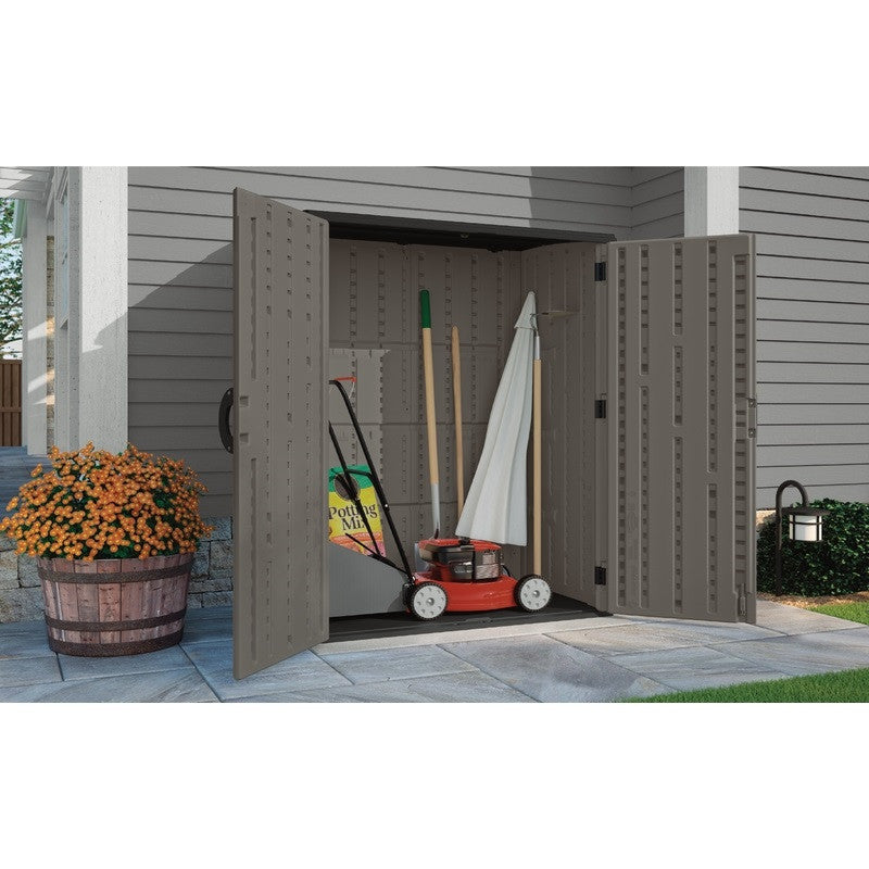 Suncast BMS5700SB Vertical Storage Shed, Grey, 54 cu. ft.