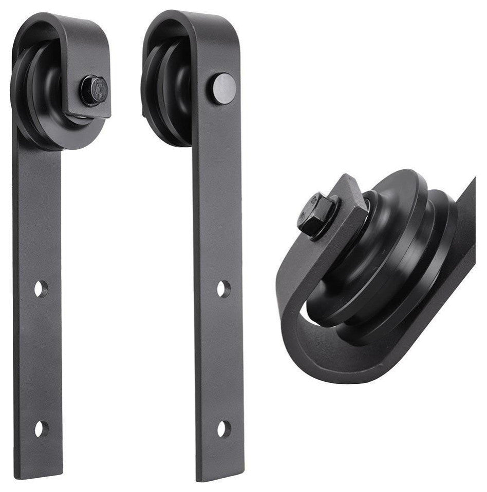 Double Barn Doors Opaque Glass / Sete 6933 White Silk / 13FT Rail, 48" X 80" ( 2* 24x80)