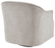 Madison Park Calvin Curved Wide Back Swivel Accent Chair, Ivory