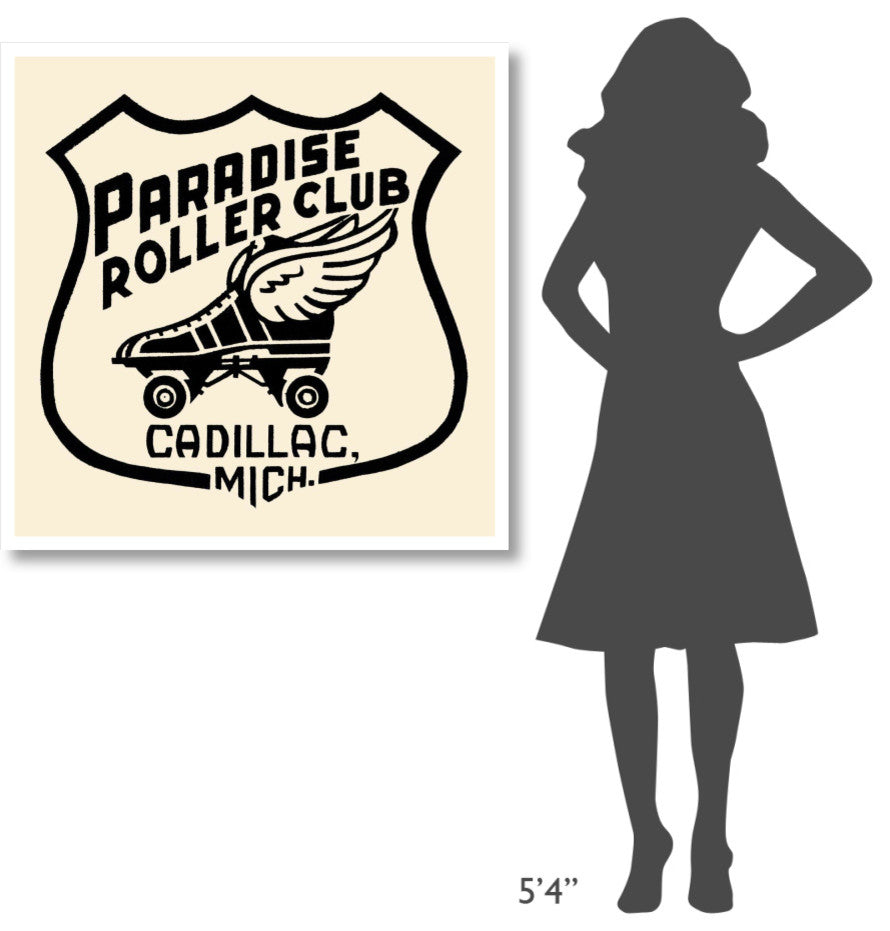 "Paradise Roller Club" Digital Paper Print by Retrorollers, 38"x38"