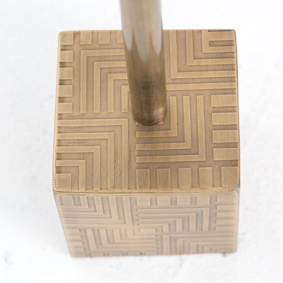 Sirius Adjustable Accent Table-Brass