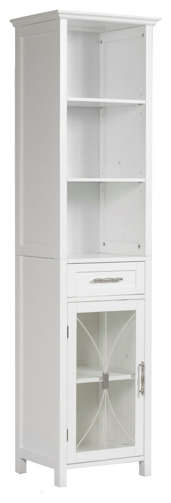 Wooden Bathroom Storage Tall Linen Cabinet