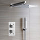 Lima Rain Shower Head, Built-In Thermostatic Mixer and Hand Held Shower Set