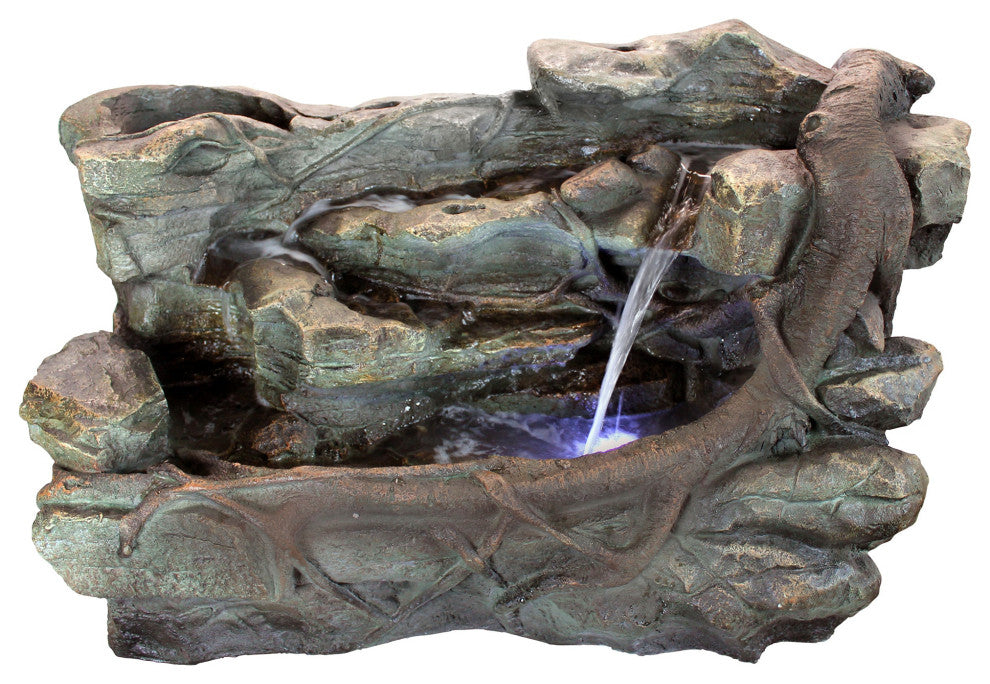Staggered Rock Canyon Cascading Garden Fountain