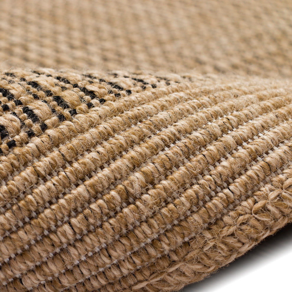 Sahara Texture Border Indoor/Outdoor Rug, Natural, 6'6"x9'3"