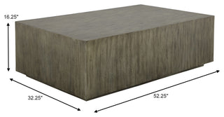 Uttermost Kareem Modern MDF Wood Coffee Table in Metallic Gray