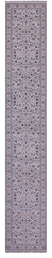 Runner Persian Nain Handmade Wool & Silk Rug 2' 9" X 16' 4" - Q14759